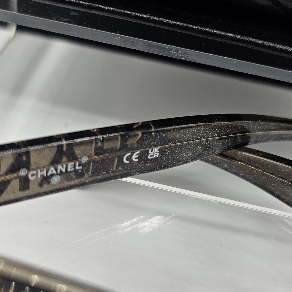 CHANEL RECTANGLE 71280A s1746 Silver Trendy Sunglasses Y2K - Picture 9 of 16